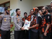 Kapolres Kebumen Silaturahmi ke Ketua Pemuda Pancasila dan Beri Bantuan Beras
