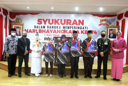Hari Bhayangkara ke-74 Diperingati secara Virtual di Brebes