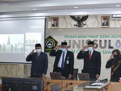 Unissula Helat Upacara Tujubelasan Secara Virtual