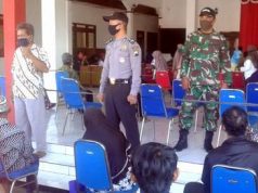Koramil dan Polsek di Wonogiri Imbau Masyarakat Patuhi Protokol Kesehatan