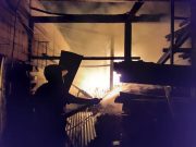 Konsleting Listrik, Gudang Toko Besi di Gubug Terbakar