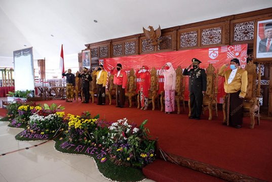 Upacara HUT Ke 75 RI Dilaksanakan Virtual di Pendapa Pengabdian