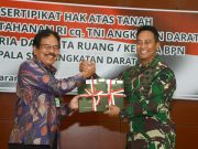 Sertifikat Aset Tanah dari Menteri Agraria dan Tata Ruang/BPN, Resmi Diterima TNI AD