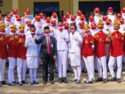 Memakai Masker SMK Bisa SMK Hebat, SMKN 1 Bangsri Peringati HUT Kemerdekaan RI
