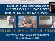BEM UNS Komit Kawal Pilkada 2020 Santun dan Damai
