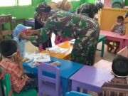 Cegah Covid 19 Meluas, Koramil Ngluwar Bagikan Masker