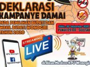 KPU Wonogiri Hari Ini Menggelar Deklarasi Pilkada Damai