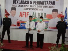 Paslon Afif-Albar Daftar Pilkada di KPU Wonosobo