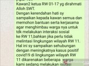 Antisipasi Klaster Covid-19 Baru, Ketua RW di Jakarta Sebar Pesan Berantai
