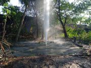 Semburan Air Setinggi 10 Meter Muncul di Manggarmas Grobogan