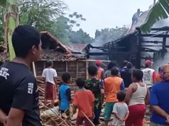 Rumah dan Kandang Sapi Terbakar di Gabus
