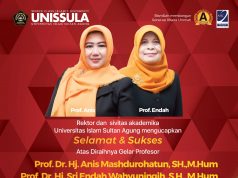 Fakultas Hukum Unissula Tambah Dua Guru Besar