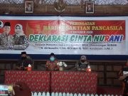 Ketua MPC Pemuda Pancasila Bacakan Deklarasi Dukungan Nurani