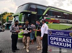 Tim Gabungan Sidak Kelayakan Bus Penumpang di Terminal Kudus