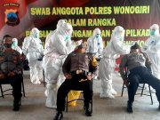 Pemeriksaan Kesehatan dan Tes Swab Massal di Polres Wonogiri