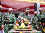 PeringatanHUT Brimob Ke-75 dengan Upacara Virtual dan Potong Tumpeng