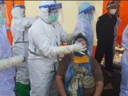 Ratusan Pedagang Pasar Suradadi Tegal Jalani Swab