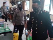 Polres Batang Lakukan Penyemprotan Disinfektan Serentak
