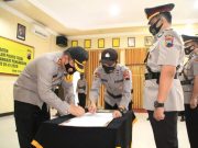 Kapolres Tegal Pimpin Sertijab Kasat Reskrim dan Kasatpolair