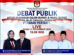 Debat Publik Putaran Pertama Pilkada Demak 2020 Dihadiri 20 Orang