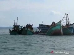 Lima Kapal Nelayan Asing Ditenggelamkan di Perairan Kepri