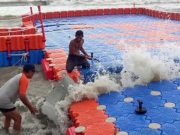 Belum Diresmikan, Dermaga Apung Rusak Terhantam Gelombang