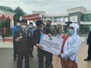 Seremoni HBT ke-70 Sulbar Menteri PDTT Terapkan Prokes