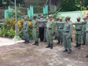 Ini yang Dikatakan Babinsa Sukoharjo Wonosobo Saat Latih PBB Linmas