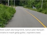 Jalan Rampah-Poriaha Jadi Alternatif yang Tak Ada Penerangan