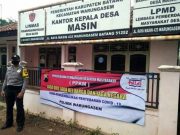 Polsek Warungasem Batang Pasang Banner Imbauan Patuhi Prokes