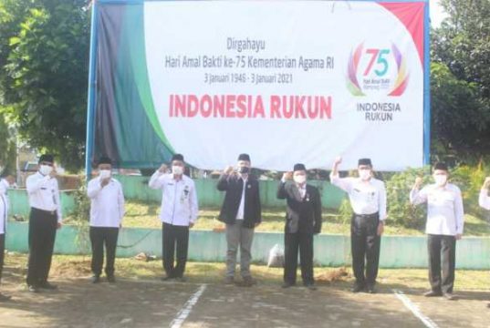 Upacara HAB ke-75 Kemenag Wonosobo dengan Prokes Covid-19