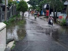 Debit Sungai Lusi Turun, Banjir di Kota Purwodadi Berangsur Surut