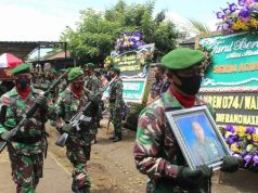 Kodim 0728 Wonogiri Gelar Upacara Militer Memakamkan Jenazah Babinsa