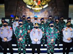 Kunjungi KSAU, Kapolri Harap Sinergitas Tegakan Displin Prokes