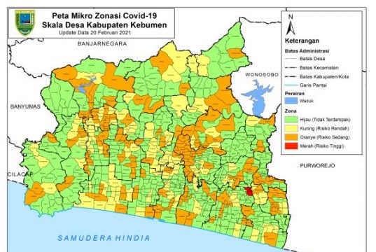 21 Kecamatan di Kebumen Zona Oranye, Positif Covid-19 Tembus 6.500
