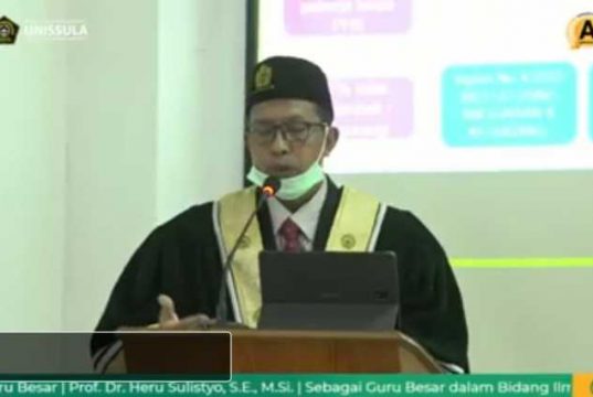 Prof Dr Heru Sulistyo SE, MSi Dikukuhkan sebagai Guru Besar Baru Unissula