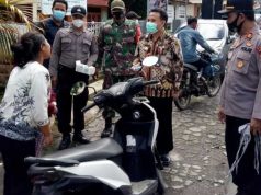 Forkompincam Ngablak Bagikan Masker