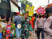 Sasar Pasar Cepiring, Kodim Kendal Sosialisasikan Prokes