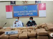 Pengiriman 248,057 Kg Ganja Dikendalikan Narapidana Lapas Rajabasa