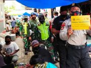 Tim Gabungan di Blora Lakukan Kampanye Prokes sambil Blusukan di Pasar