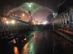 Jembatan Jalur Pantura di Sungai Rembun Pekalongan, Ambles