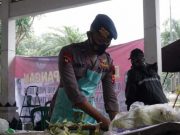 Brimob Batalyon B Pelopor dan Pekalongan Tanggap Dirikan Dapur Lapangan