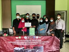 Organisasi Mahasiswa Fakultas Hukum UNISSULA Peduli Bencana