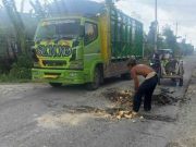 Sudarto Alias Totok Tetap Setia Menjadi Relawan Perawat Jalan Rusak
