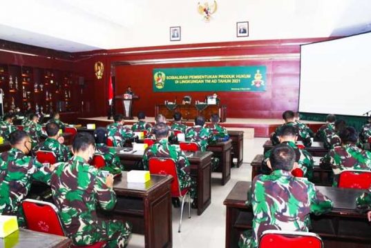 Kodam IV/Diponegoro Sosialisasi Pembentukan Produk Hukum di Lingkungan TNI AD