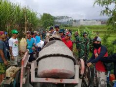 Panas dan Hujan Tak Jadi Halangan Bagi Warga untuk Sukseskan TMMD di Magelang