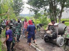 Tinjau Lokasi TMMD Di Magelang Kasrem 072/Pamungkas Bagikan Sembako