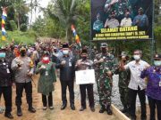 TMMD Sengkuyung di Desa Sidoagung Bangun Jalan Rabat Beton 1 Km