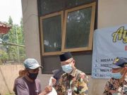 Baksos HPN, PWI Kebumen Bagikan 196 Paket Sembako dan Masker
