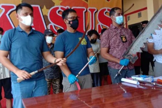 Polda Banten Tangkap Geng Motor Bawa Senjata Tajam